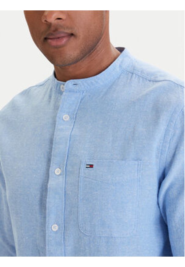 Tommy Jeans Koszula DM0DM22756 Błękitny Regular Fit. Kolor: niebieski. Materiał: bawełna