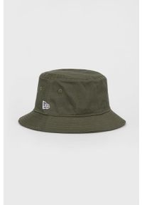 New Era kapelusz bawełniany kolor zielony bawełniany. Kolor: zielony. Materiał: bawełna