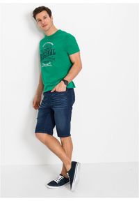 bonprix - T-shirt z czystej bawełny organicznej (2 szt.). Kolor: zielony. Materiał: bawełna. Długość: długie. Wzór: nadruk #2