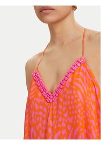 LOLA CASADEMUNT Sukienka letnia LS2616030 Pomarańczowy Regular Fit. Kolor: pomarańczowy. Materiał: wiskoza. Sezon: lato #2