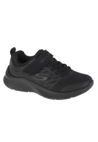 skechers - Buty do chodzenia dla dzieci Skechers Microspec Texlor. Kolor: czarny. Materiał: guma, materiał, tkanina, syntetyk. Sport: turystyka piesza