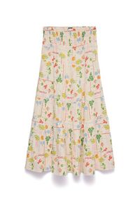 Vero Moda Spódnica maxi Elena 10351018 Beżowy jasny Regular Fit. Kolor: beżowy. Materiał: bawełna #5
