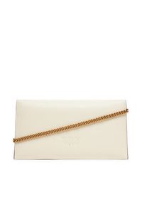 Pinko - PINKO Torebka Flat Purse Mini AI 25-26 PCPL 105347 A0F1 Écru. Materiał: skórzane #5