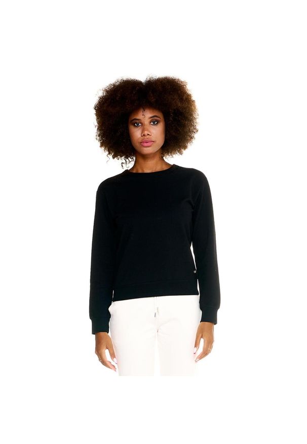 LEONE 1947 APPAREL - Damski sweter Leone Basic z okrągłym dekoltem. Kolor: czarny. Materiał: tkanina. Sport: fitness