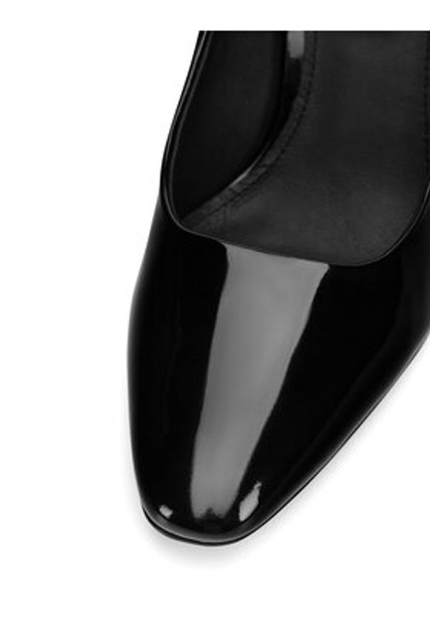 Gino Rossi Czółenka ROSA-115998 Czarny. Kolor: czarny. Materiał: lakier, skóra