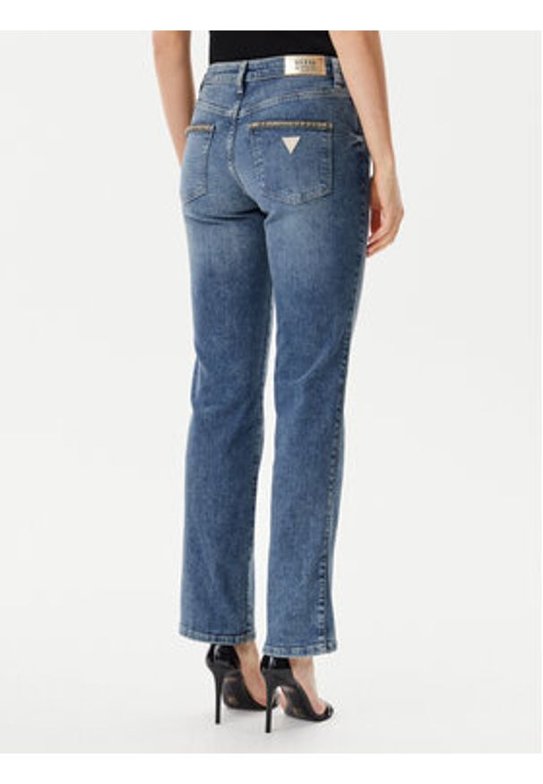 Guess Jeansy W5RA15D5L72 Niebieski Straight Fit. Kolor: niebieski