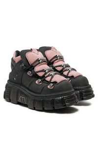 NEW ROCK Sneakersy M-106-C26 Czarny. Kolor: czarny. Materiał: skóra, nubuk #4