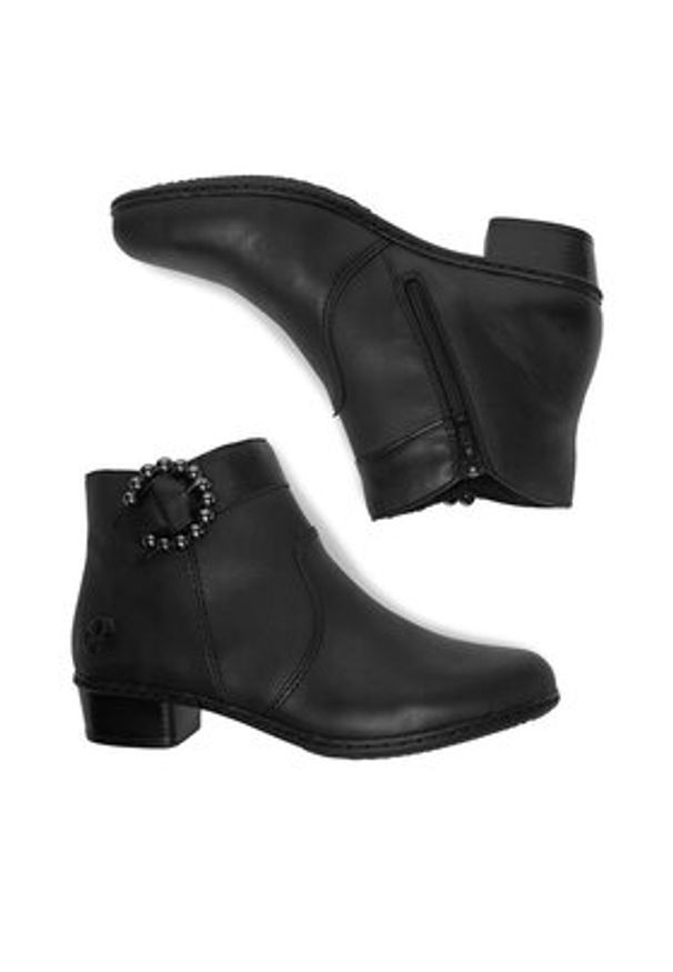 Rieker Botki CEO-Y0797-00 Czarny. Kolor: czarny. Materiał: skóra