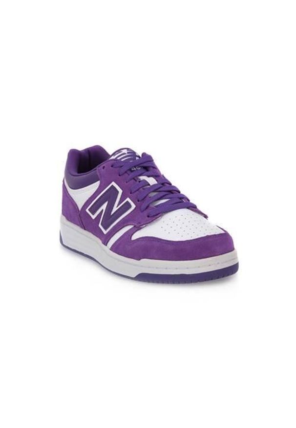 Buty do chodzenia męskie New Balance BB480LWD. Zapięcie: sznurówki. Kolor: fioletowy. Materiał: skóra. Szerokość cholewki: normalna. Sport: turystyka piesza