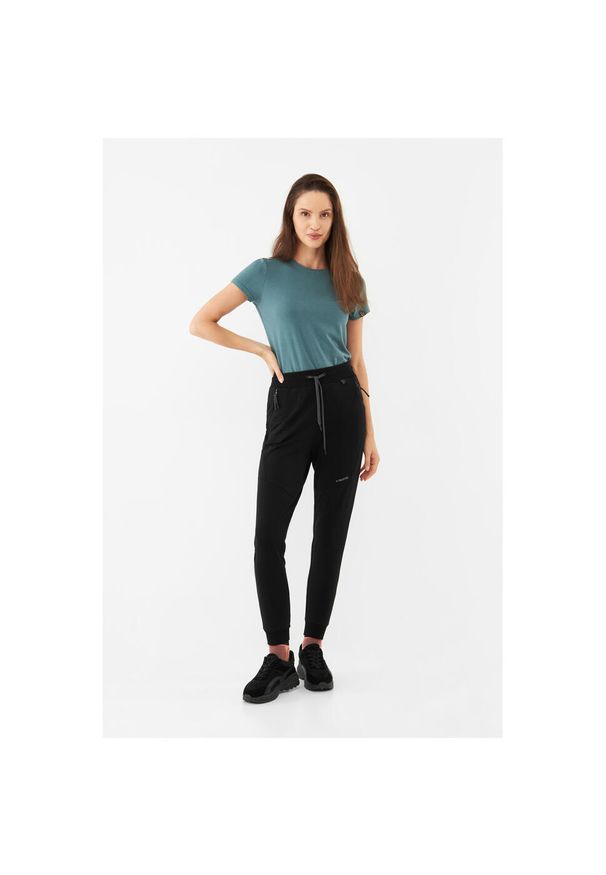 Spodnie dresowe damskie Viking Hazen Bamboo Lady. Kolor: czarny. Materiał: dresówka. Sezon: lato. Sport: turystyka piesza