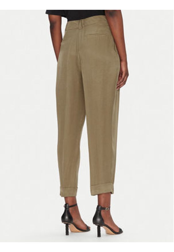 ACCESS FASHION Spodnie materiałowe 53-5025-235 Brązowy Regular Fit. Kolor: brązowy. Materiał: lyocell