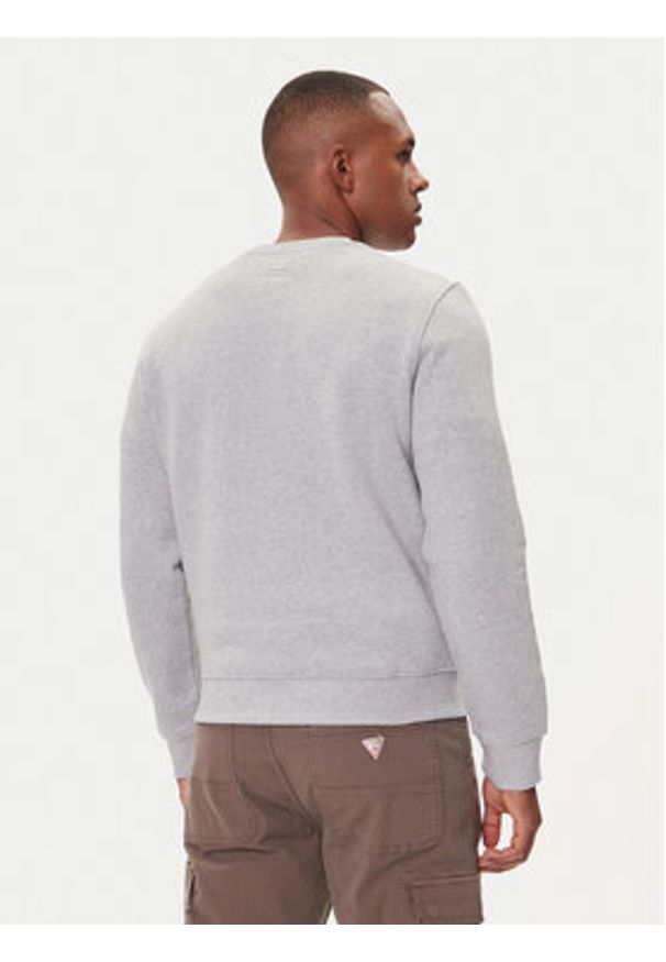 Guess Jeans Bluza M5BQ35 K9V31 Szary Slim Fit. Kolor: szary. Materiał: bawełna