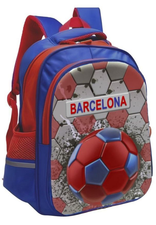 FC BARCELONA Plecak przedszkolny dla chłopca piłkarski duży FC Barcelona 3D