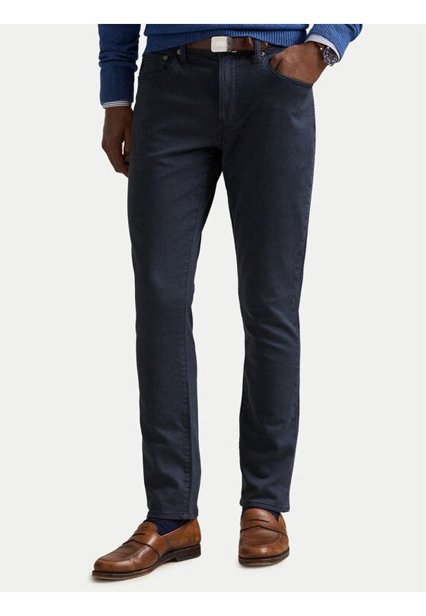 Polo Ralph Lauren Chinosy 710812262005 Granatowy Slim Fit. Kolor: niebieski. Materiał: bawełna