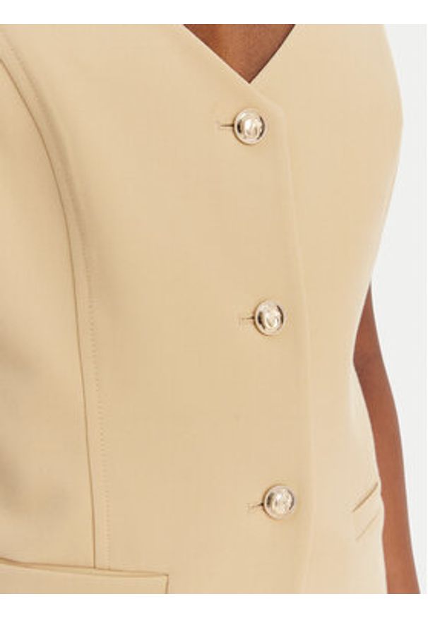 Guess Kamizelka W6GH49 W1895 Beżowy Slim Fit. Kolor: beżowy. Materiał: syntetyk