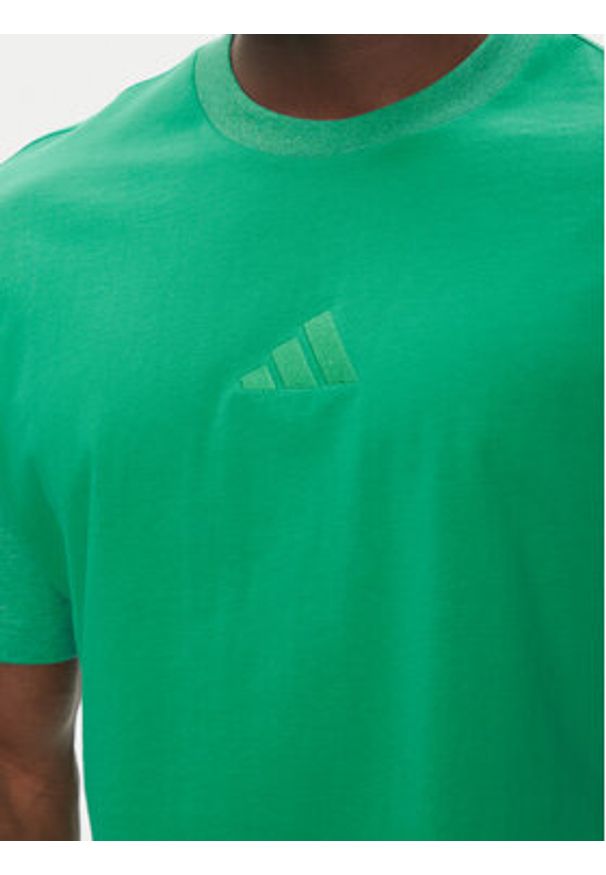 Adidas - adidas T-Shirt ALL SZN Colorblock JJ3676 Zielony Loose Fit. Kolor: zielony. Materiał: bawełna