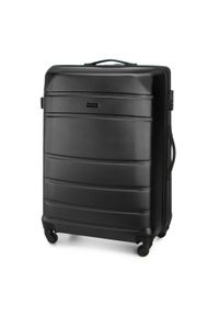 Wittchen - Duża walizka z ABS-u żłobiona czarna. Kolor: czarny. Materiał: guma. Styl: klasyczny #9
