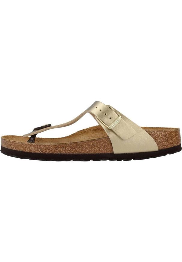 Japonki damskie Birkenstock Gizeh. Zapięcie: bez zapięcia. Kolor: żółty. Materiał: materiał