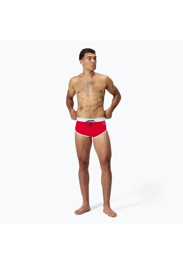 Kąpielówki męskie Speedo Jetstream Retro Logo Brief. Kolor: czerwony