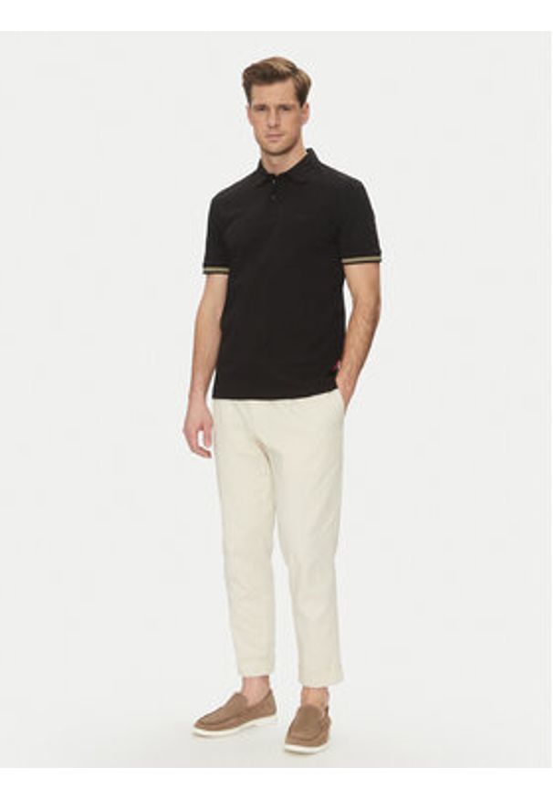 JOOP! Jeans Polo 15 JJJ-17Amare 30046012 Czarny Modern Fit. Typ kołnierza: polo. Kolor: czarny. Materiał: bawełna