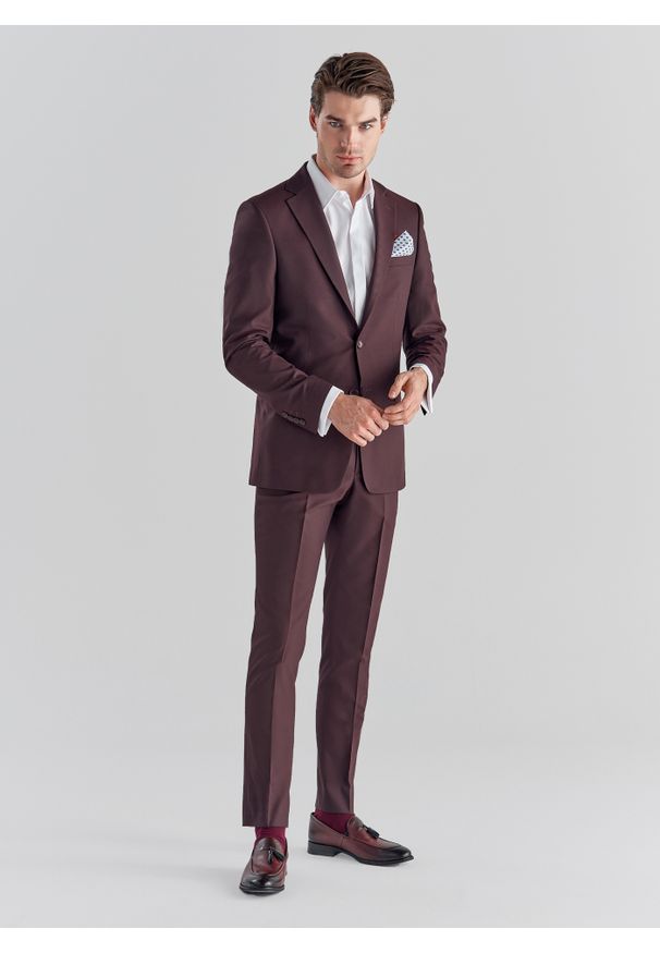 Pako Lorente - PAKO LORENTE – Spodnie męskie garniturowe P21WF-6G-079-D. Materiał: poliester, elastan, wiskoza. Wzór: gładki. Styl: elegancki