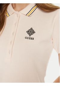 Guess Polo V5RP02 KCOK1 Écru Regular Fit. Typ kołnierza: polo. Materiał: bawełna