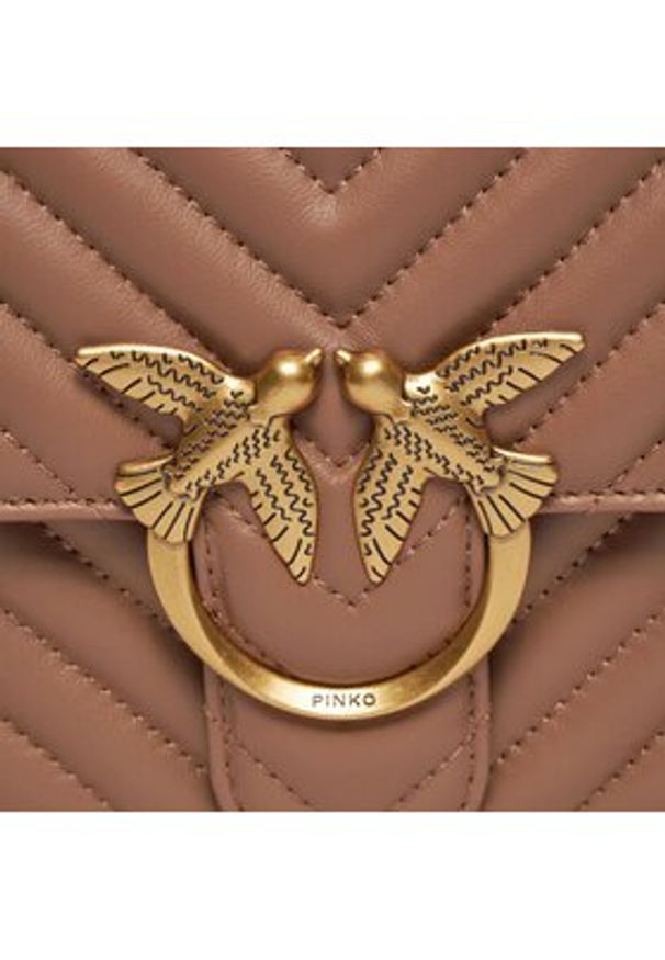 Pinko Torebka Love One Classic Dc PE 24 PLTT 100941 A0GK Brązowy. Kolor: brązowy. Materiał: skórzane