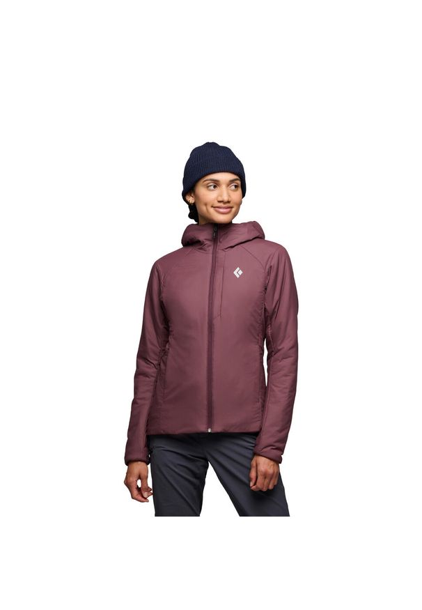 Bluza damska z kapturem Black Diamond First Light Stretch. Typ kołnierza: kaptur. Kolor: czerwony, fioletowy, zielony, wielokolorowy. Sezon: zima. Sport: wspinaczka, narciarstwo