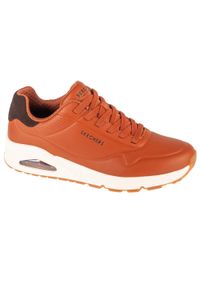 skechers - Buty sportowe Sneakersy męskie, Uno - Tailored Air. Kolor: brązowy. Sport: turystyka piesza