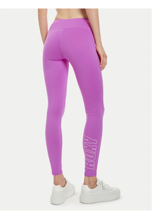 Roxy Legginsy Everyday Flow ERJNP03590 Różowy Slim Fit. Kolor: różowy. Materiał: syntetyk