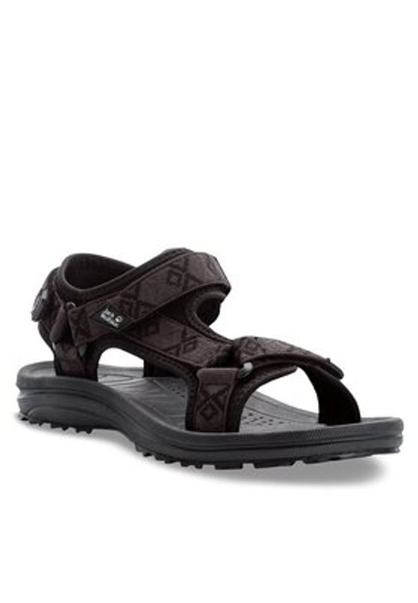 Jack Wolfskin Sandały Wave Breaker 4050291 Czarny. Kolor: czarny. Materiał: materiał