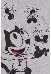 Levi's® - Levi's T-shirt bawełniany x Felix The Cat kolor szary. Okazja: na spotkanie biznesowe. Kolor: szary. Materiał: bawełna. Wzór: nadruk. Styl: biznesowy
