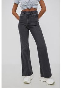 Levi's® - Levi's jeansy damskie high waist. Okazja: na spotkanie biznesowe. Stan: podwyższony. Kolor: szary. Styl: biznesowy