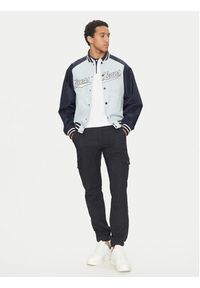 Guess Jeans Kurtka bomber M5GL32 WHAA2 Błękitny Regular Fit. Kolor: niebieski. Materiał: syntetyk