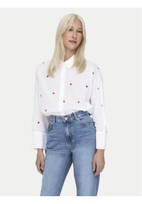 only - ONLY Koszula New 15283743 Biały Box Fit. Kolor: biały. Materiał: bawełna #1