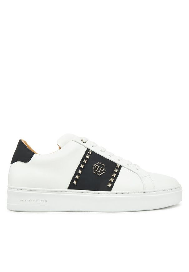 Philipp Plein - PHILIPP PLEIN Sneakersy SAES USC0732 PLE005 Biały. Kolor: biały. Materiał: skóra