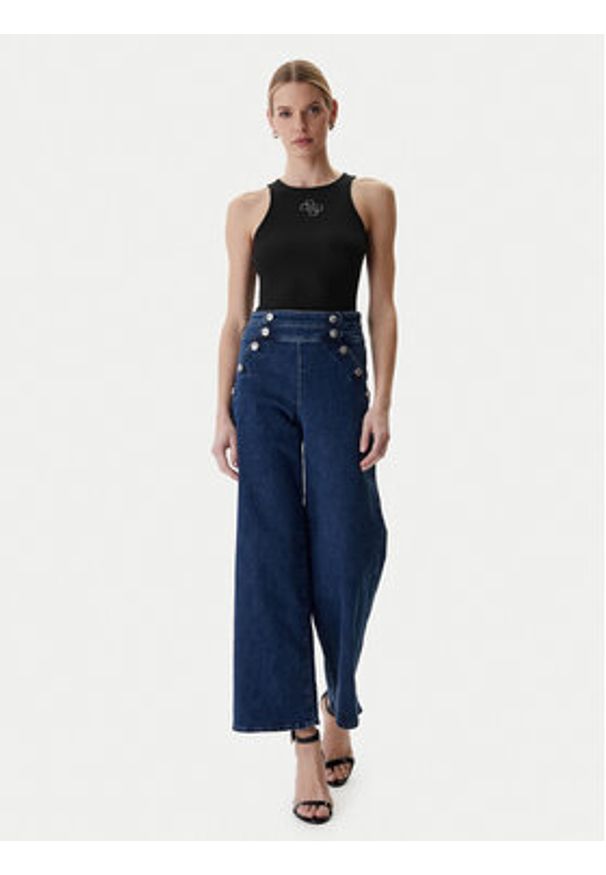 Guess Top W6RP39 KD092 Czarny Regular Fit. Kolor: czarny. Materiał: syntetyk