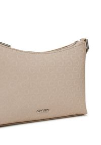 Calvin Klein Torebka Ck Must Aop Conv Logo Jqd Strap LV04F3099G Beżowy. Kolor: beżowy. Materiał: skórzane