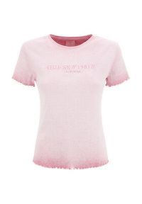 Guess T-Shirt Edurne W2GI10 K1814 Różowy Regular Fit. Kolor: różowy. Materiał: bawełna