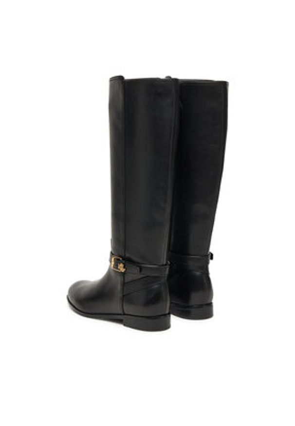 Lauren Ralph Lauren - LAUREN RALPH LAUREN Oficerki Brooke Tll 2 Bo Tal 802967769001 Czarny. Kolor: czarny. Materiał: skóra