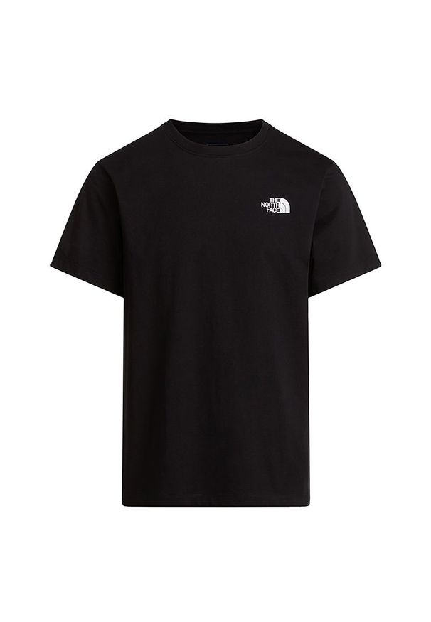 Koszulka męska The North Face Half Dome Photo 0A8GV0JK31 - czarna. Kolor: czarny. Materiał: tkanina, poliester, bawełna. Długość rękawa: krótki rękaw. Długość: krótkie