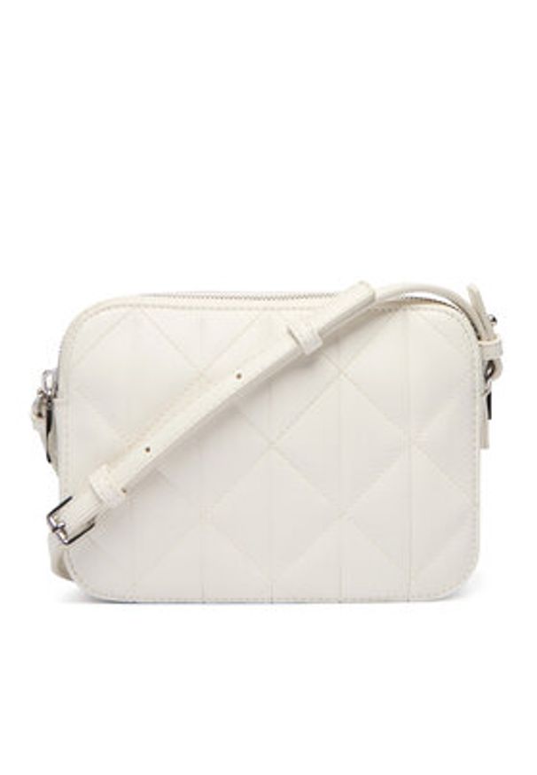 Calvin Klein Torebka Quilted Camera Bag LV04F3328G Biały. Kolor: biały. Materiał: skórzane