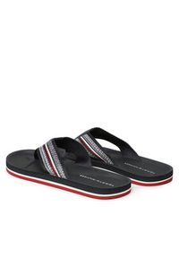 TOMMY HILFIGER - Tommy Hilfiger Japonki Comfort Corporate Beach Sandal FM0FM04616 Granatowy. Kolor: niebieski. Materiał: materiał #3