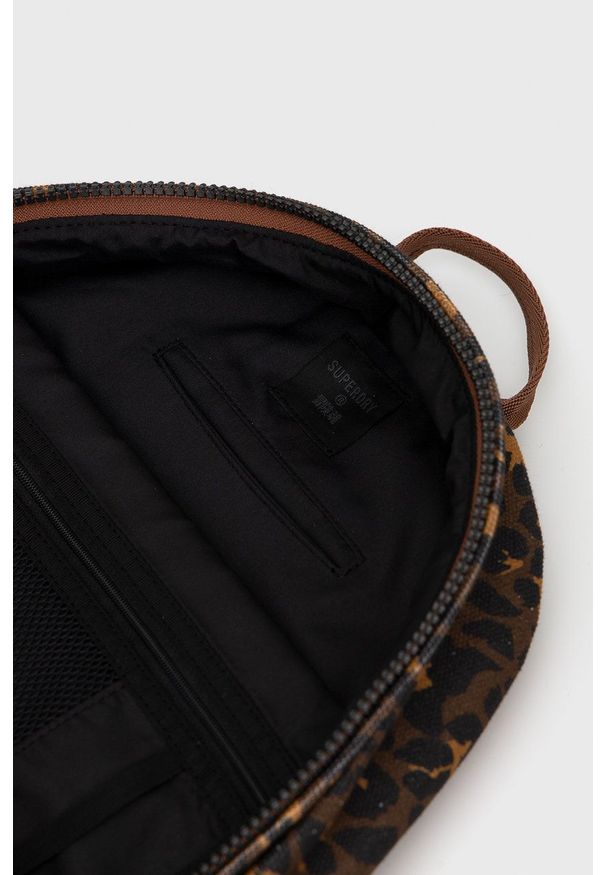 Superdry Plecak męski kolor brązowy duży wzorzysty. Kolor: brązowy
