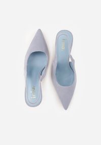 Born2be - Niebieskie Sandały na Szpilce z Imitacji Zamszu z Noskiem w Szpic Fyrlenne. Okazja: na co dzień, na spotkanie biznesowe, na ślub cywilny, do pracy, na wesele. Kolor: niebieski. Materiał: zamsz. Sezon: wiosna, lato. Obcas: na szpilce. Styl: casual, biznesowy, elegancki, klasyczny #8