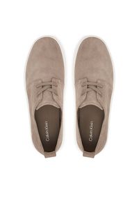 Calvin Klein Sneakersy Hybrid Clean Cup Derby Su HM0HM02078 Beżowy. Kolor: beżowy. Materiał: zamsz, skóra #2