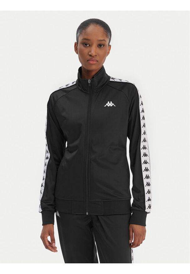 Kappa Bluza Banda Wanniston 301PSC0 Czarny Slim Fit. Kolor: czarny. Materiał: syntetyk