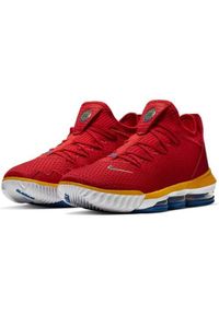 Buty koszykarskie męskie Nike Lebron 16 Low. Zapięcie: sznurówki. Kolor: biały, żółty, wielokolorowy. Materiał: materiał. Szerokość cholewki: normalna. Sport: koszykówka