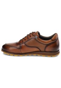 Brązowe Półbuty Brooman Eleganckie Obuwie Męskie. Okazja: do pracy. Kolor: brązowy. Materiał: skóra. Sezon: lato. Styl: elegancki