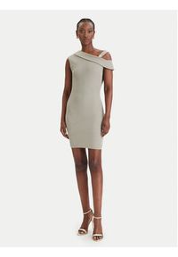 Guess Sukienka codzienna W6GK23 K3017 Khaki Regular Fit. Okazja: na co dzień. Kolor: brązowy. Materiał: syntetyk. Typ sukienki: proste. Styl: casual #2